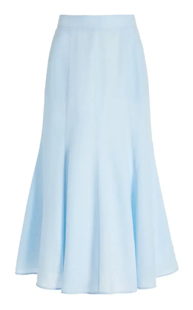 Tate Skirt in Light Blue Aloe Linen