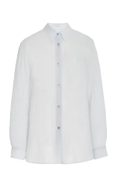 Gabriela Hearst Ferrara Shirt in Light Blue Cashmere Silk Gauze | Thumbnail 1