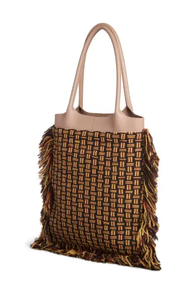 Gabriela Hearst Tote Bag in Nude Nappa Leather with Macrame | Thumbnail 1 Gabriela Hearst Tote Bag in Nude Nappa Leather with Macrame | Thumbnail 1