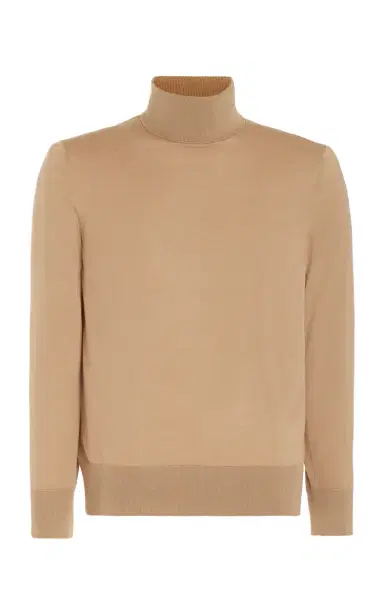 Gabriela Hearst Jermaine Knit Turtleneck in Camel Merino Wool | Thumbnail 1 Gabriela Hearst Jermaine Knit Turtleneck in Camel Merino Wool | Thumbnail 1