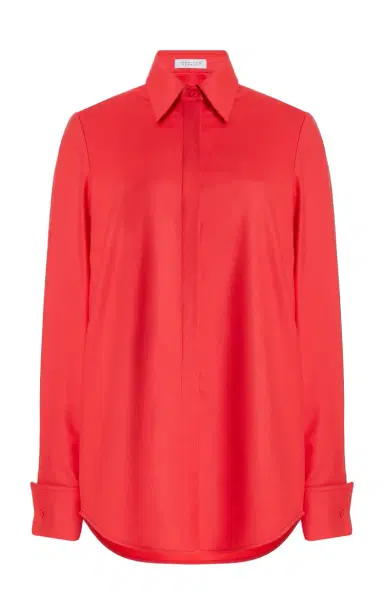 GABRIELA HEARST Etlin Shirt in Red Topaz Superfine Wool | Thumbnail 1 GABRIELA HEARST Etlin Shirt in Red Topaz Superfine Wool | Thumbnail 1