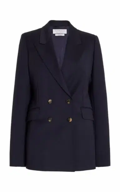 Gabriela Hearst Angela Blazer in Dark Navy Sportswear Wool | Thumbnail 1