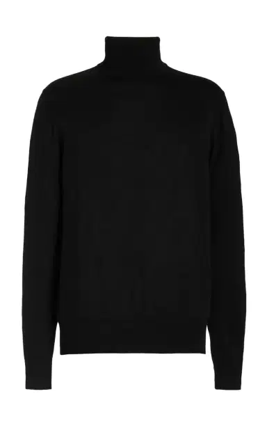 Gabriela Hearst Jermaine Knit Turtleneck in Black Merino Wool | Thumbnail 1 Gabriela Hearst Jermaine Knit Turtleneck in Black Merino Wool | Thumbnail 1