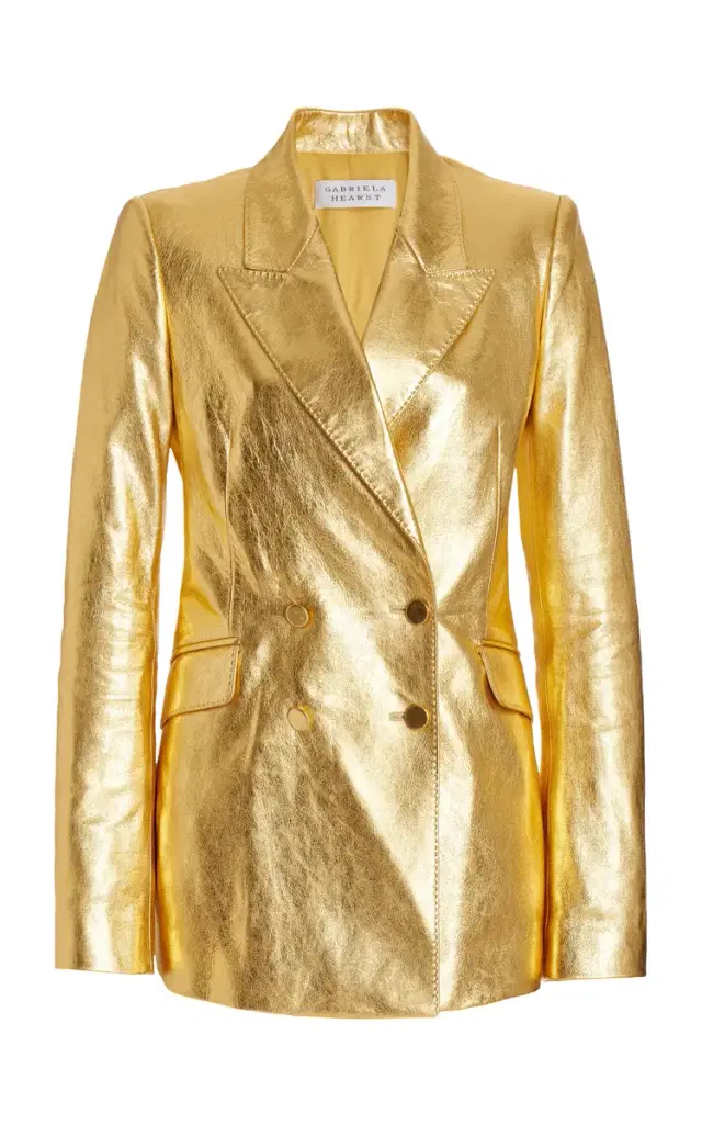 Angela Blazer in Gold Metallic Nappa Leather Angela Blazer in Gold Metallic Nappa Leather