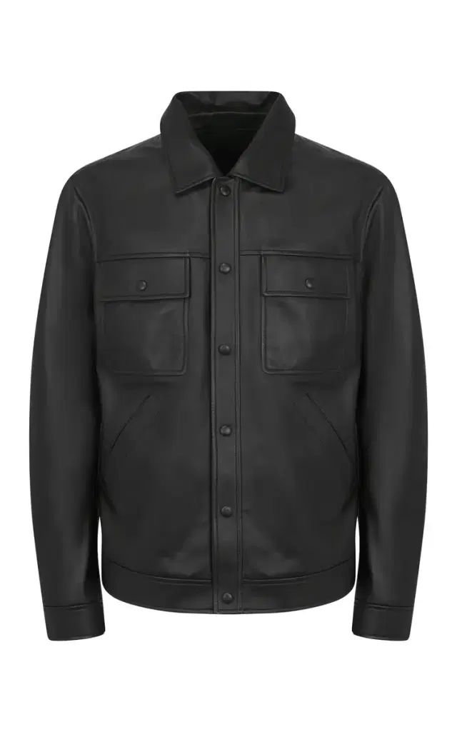 Levy Jacket in Black Nappa Leather