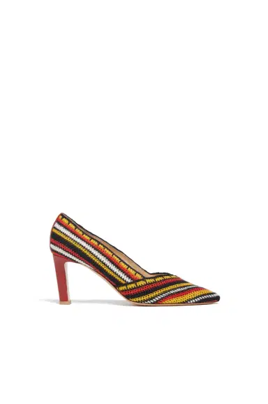 Gabriela Hearst Azalea High Heel Pump in Rust Multi Crochet | Thumbnail 1