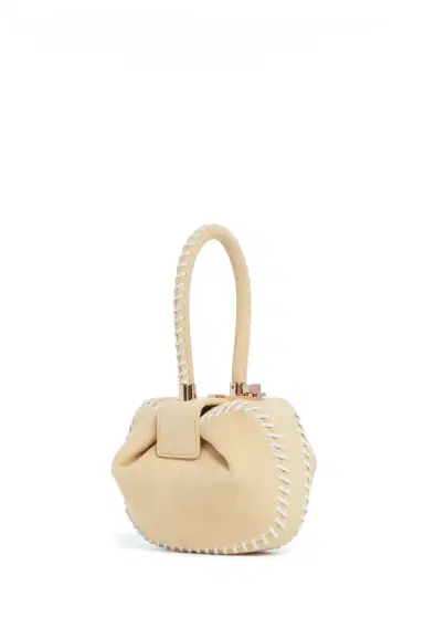GABRIELA HEARST Whipstitch Demi Bag in Nude Suede | Thumbnail 1 GABRIELA HEARST Whipstitch Demi Bag in Nude Suede | Thumbnail 1
