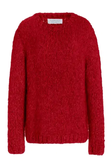 Gabriela Hearst Lawrence Knit Sweater in Red Welfat Cashmere | Thumbnail 1 Gabriela Hearst Lawrence Knit Sweater in Red Welfat Cashmere | Thumbnail 1