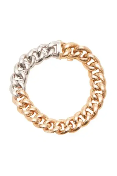 GABRIELA HEARST 18k Solid White and Rose Gold Chain Bracelet | Thumbnail 1 GABRIELA HEARST 18k Solid White and Rose Gold Chain Bracelet | Thumbnail 1