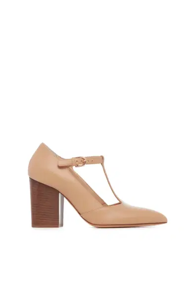 GABRIELA HEARST Triana Block Heel Pump in Dark Camel Leather | Thumbnail 1 GABRIELA HEARST Triana Block Heel Pump in Dark Camel Leather | Thumbnail 1
