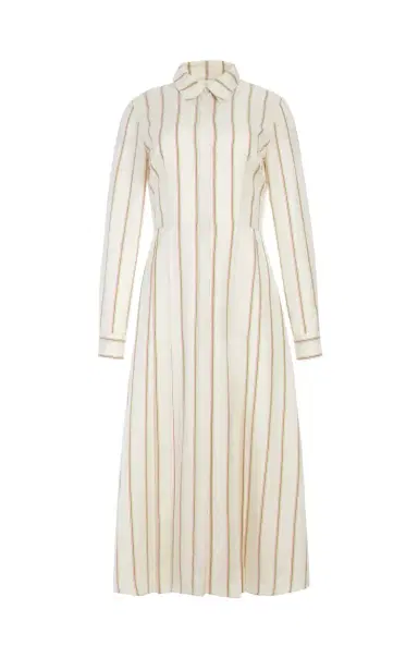 GABRIELA HEARST Vanessa Shirtdress in  Multi Stripe Wool Silk | Thumbnail 1