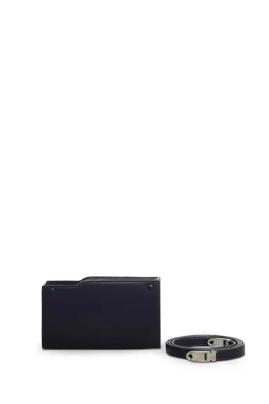 GABRIELA HEARST Walkwoman Case in Navy Nappa Leather | Thumbnail 1