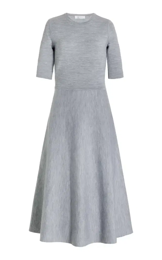 Seymore Knit Dress in Heather Grey Merino Wool Cashmere Seymore Knit Dress in Heather Grey Merino Wool Cashmere