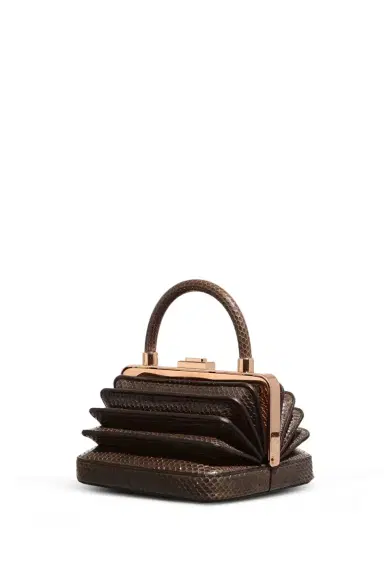 Gabriela Hearst Small Diana Bag in Charcoal Snakeskin | Thumbnail 1 Gabriela Hearst Small Diana Bag in Charcoal Snakeskin | Thumbnail 1