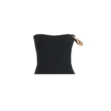 GABRIELA HEARST Laurel Top in Black Wool Silk Cady | Thumbnail 1