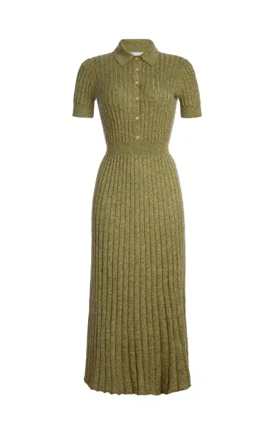 GABRIELA HEARST Avant Knit Dress in Green Multi Cashmere Silk | Thumbnail 1 GABRIELA HEARST Avant Knit Dress in Green Multi Cashmere Silk | Thumbnail 1