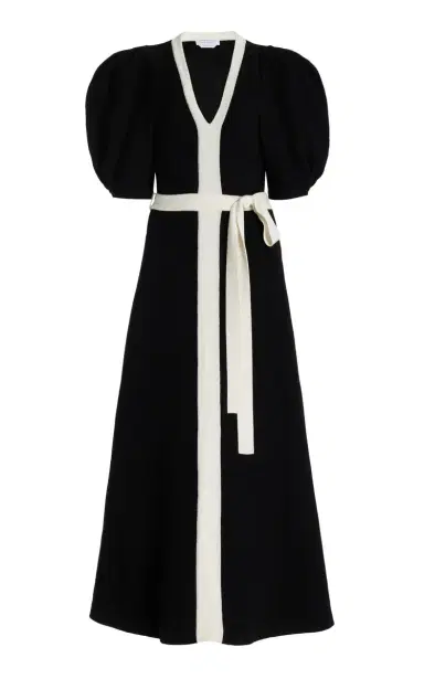GABRIELA HEARST Lilias Knit Dress in Black &  Merino Wool | Thumbnail 1