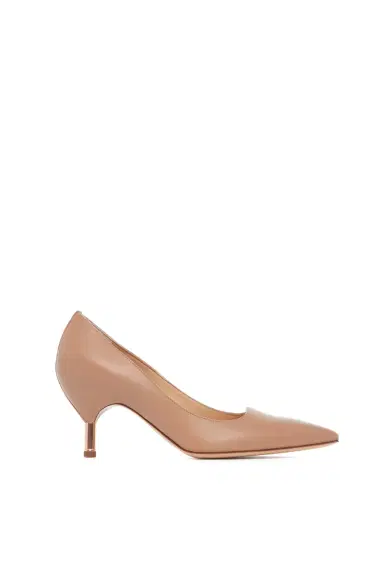 GABRIELA HEARST Sofia Low Heel Pump in Dark Camel Leather | Thumbnail 1