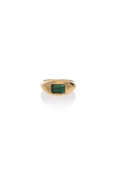 GABRIELA HEARST Small Ring 18K Gold & Malachite Stone | Thumbnail 1 GABRIELA HEARST Small Ring 18K Gold & Malachite Stone | Thumbnail 1