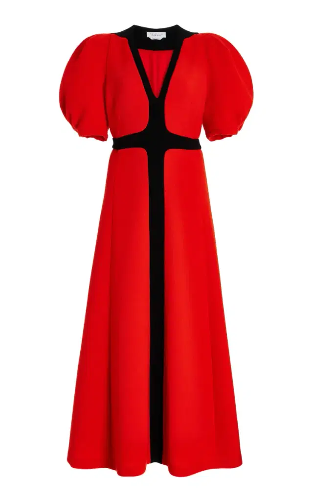 Luz Dress in Tonic Orange Virgin Wool Crepe