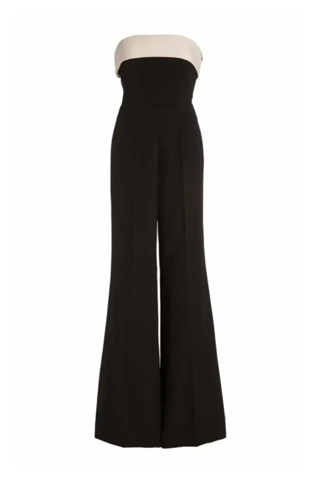 Vicky Jumpsuit in Black &  Silk Wool Cady