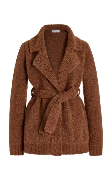 GABRIELA HEARST Coles Knit Cardigan in Cognac Cashmere Boucle | Thumbnail 1 GABRIELA HEARST Coles Knit Cardigan in Cognac Cashmere Boucle | Thumbnail 1
