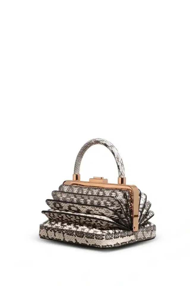 Small Diana Bag in Black &  Snakeskin