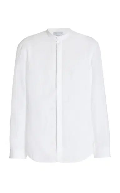Gabriela Hearst Ollie Shirt in White Linen | Thumbnail 1