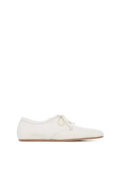 GABRIELA HEARST Luca Flat Shoe in Cream Leather | Thumbnail 1
