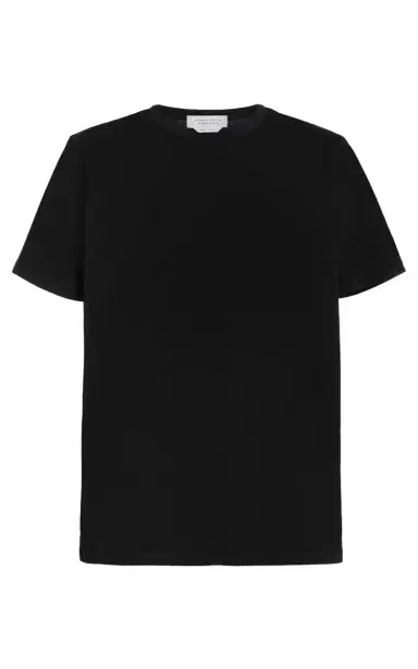 Gabriela Hearst Bandeira T-Shirt in Black Upcycled Cotton | Thumbnail 1 Gabriela Hearst Bandeira T-Shirt in Black Upcycled Cotton | Thumbnail 1
