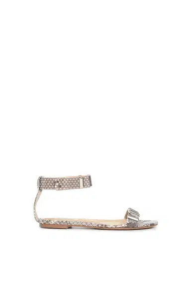GABRIELA HEARST Lana Hardware Flat Sandal in Python Snakeskin | Thumbnail 1