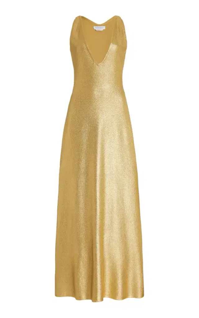 Melitta Knit Dress in Gold Merino Wool