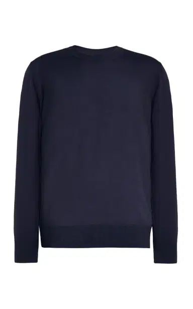 Gabriela Hearst Palco Knit Crewneck in Navy Merino Wool | Thumbnail 1 Gabriela Hearst Palco Knit Crewneck in Navy Merino Wool | Thumbnail 1