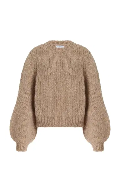 GABRIELA HEARST Clarissa Knit Sweater in Camel Welfat Cashmere | Thumbnail 1 GABRIELA HEARST Clarissa Knit Sweater in Camel Welfat Cashmere | Thumbnail 1