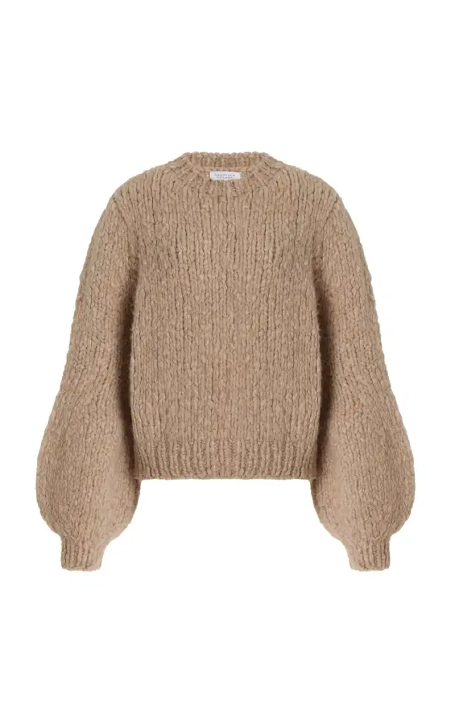 Clarissa Knit Sweater in Camel Welfat Cashmere