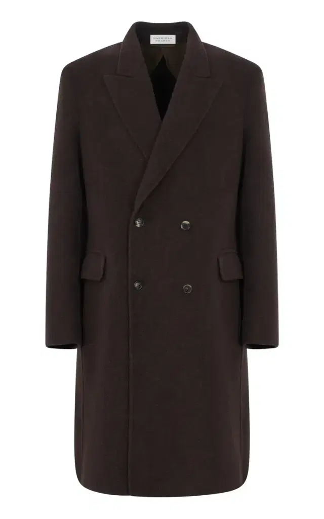 Mcaffrey Coat in Chocolate Double-Face Recycled Cashmere