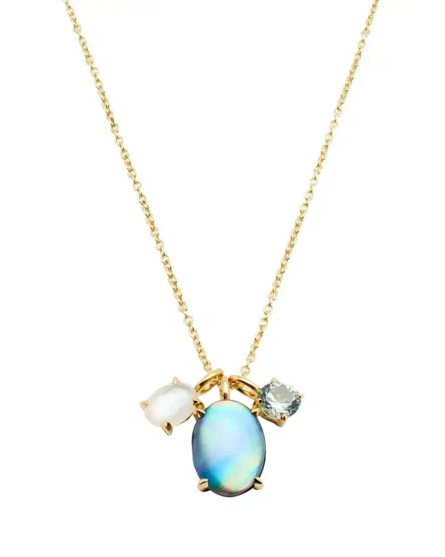 Ippolita 3 Stone Pendant Necklace in 18K Gold