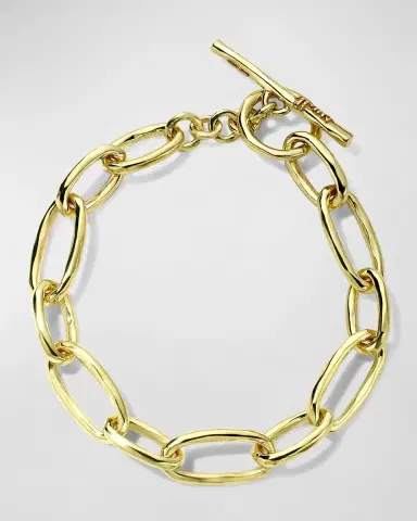 Ippolita Classico Oval Sculpted Link Bracelet in 18K Gold | Thumbnail 2