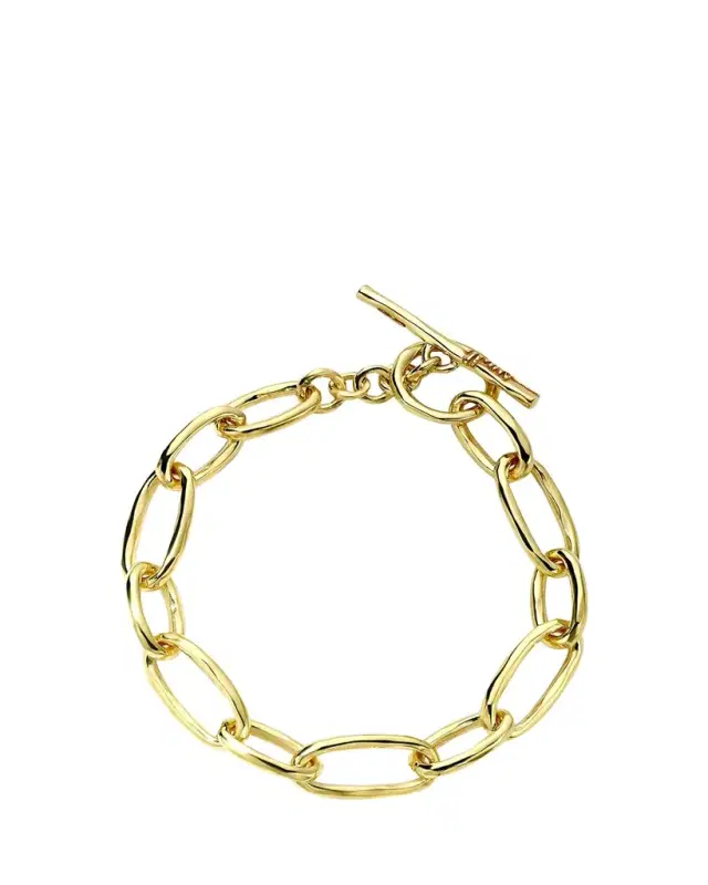 Ippolita Classico Oval Sculpted Link Bracelet in 18K Gold