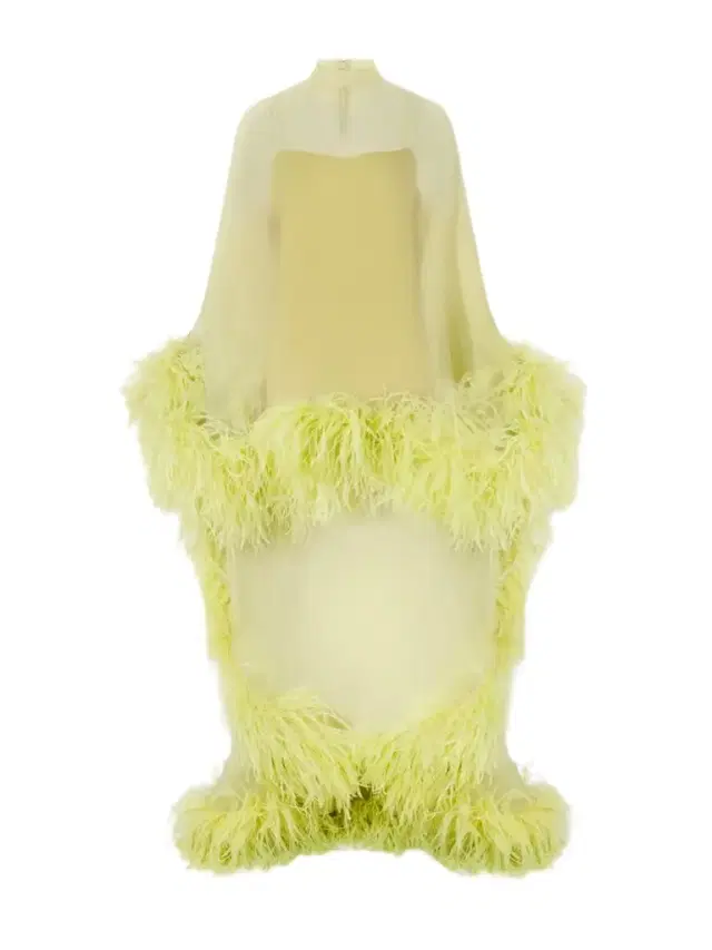 Daisy Feather-trimmed Crepe Kaftan