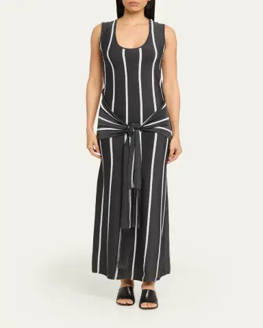 3.1 Phillip Lim Striped Knit Tie-Front Maxi Dress | Thumbnail 2 3.1 Phillip Lim Striped Knit Tie-Front Maxi Dress | Thumbnail 2