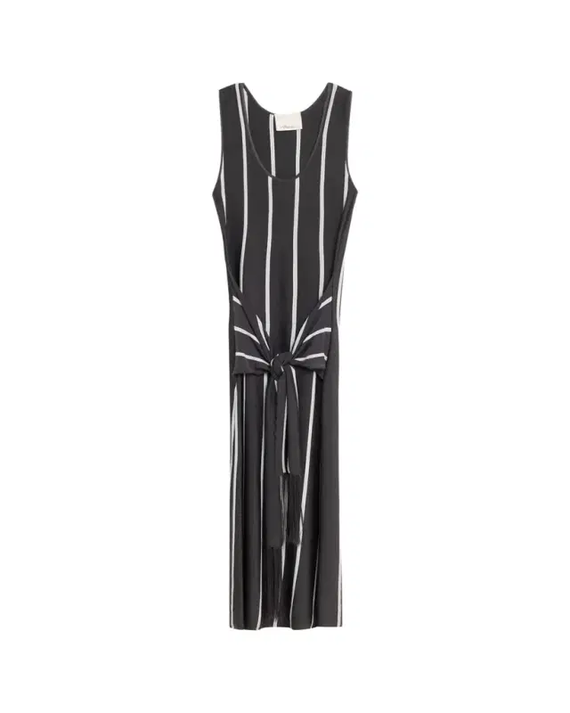 3.1 Phillip Lim Striped Knit Tie-Front Maxi Dress