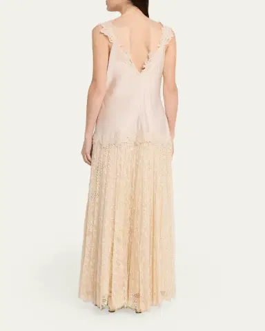 Kobi Halperin Grazia Sleeveless Mixed Media Maxi Dress | Thumbnail 3 Kobi Halperin Grazia Sleeveless Mixed Media Maxi Dress | Thumbnail 3