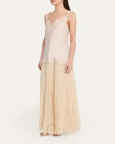 Kobi Halperin Grazia Sleeveless Mixed Media Maxi Dress | Thumbnail 4 Kobi Halperin Grazia Sleeveless Mixed Media Maxi Dress | Thumbnail 4