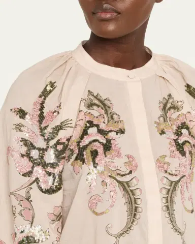 Kobi Halperin Heidi Sequin Floral-Print Blouse | Thumbnail 5 Kobi Halperin Heidi Sequin Floral-Print Blouse | Thumbnail 5