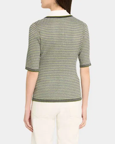 Veronica Beard Soza Compact Knit Polo Top | Thumbnail 2 Veronica Beard Soza Compact Knit Polo Top | Thumbnail 2