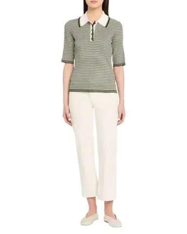 Veronica Beard Soza Compact Knit Polo Top | Thumbnail 1 Veronica Beard Soza Compact Knit Polo Top | Thumbnail 1