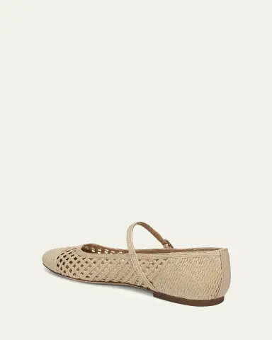 Veronica Beard Ellie Raffia Ballerina Flats | Thumbnail 4