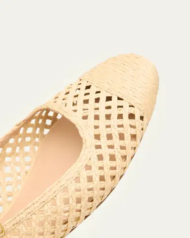 Veronica Beard Ellie Raffia Ballerina Flats | Thumbnail 5