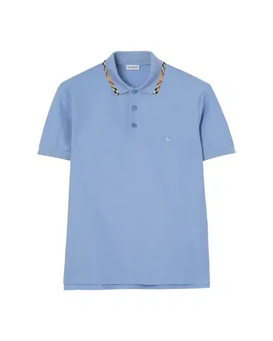 Burberry Men's Slim Fit Check-Placket Pique Polo Shirt | Thumbnail 1 Burberry Men's Slim Fit Check-Placket Pique Polo Shirt | Thumbnail 1